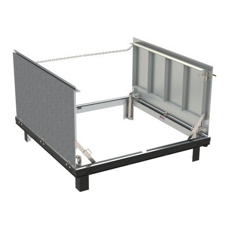 Bilco Co Bilco Drainage Channel Frame JD-2AL, Double Leaf, 316 Stainless Steel Hardware, 48"L X 48"W JD-2AL